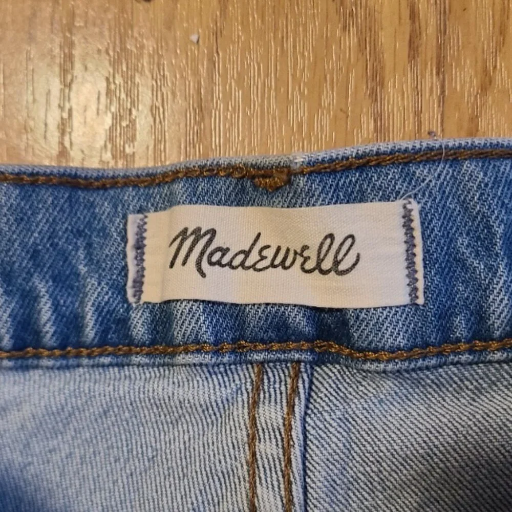 MADEWELL BALLOON JEANS BARREL LEG cropped baggy high waist stretch denim sz 23 - Picture 6 of 7